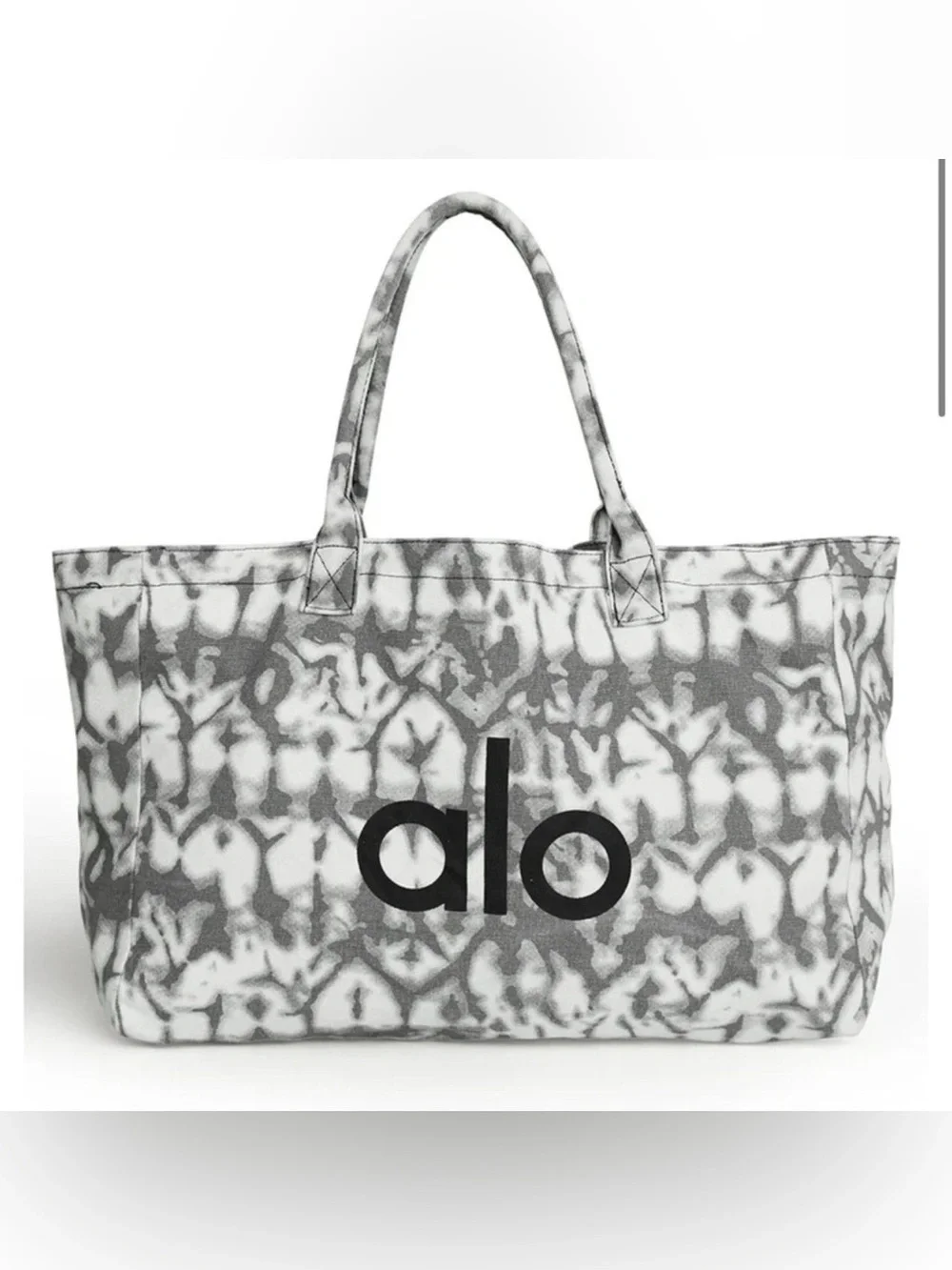 ALO Yoga Gray Tie-Dye Tote - Large Canvas Weekend Bag